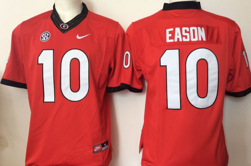NCAA Youth Georgia Bulldogs Red 10 Eason jerseys